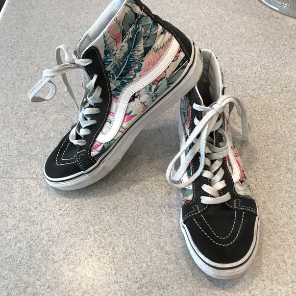 vans high tops flowers